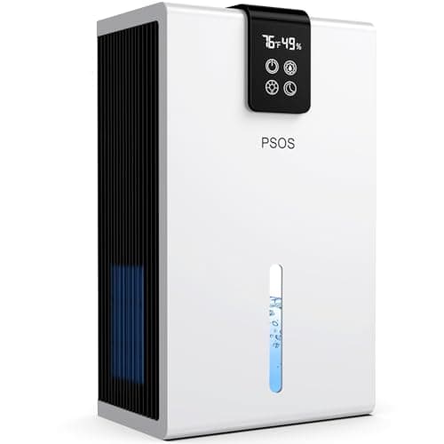 Dehumidifier, Dehumidifiers for Home, 98 OZ Water Tank, (1000 sq.ft) Quiet Dehumidifier for Basement Bathroom Bedroom with Humidity Display, Auto Shut Off, Relaxing 7 Color Ambient Light(White)