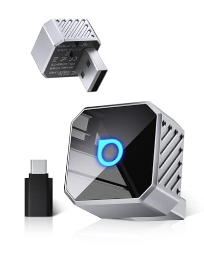 OTTOCAST Mini Pot 2025 2-in-1 Wireless CarPlay & Android Auto 2-in-1 Adapter, Plug & Play, 5GHz WiFi, Auto Connect for iPhone & Android, Fits 98%+ OEM Wired CarPlay Cars