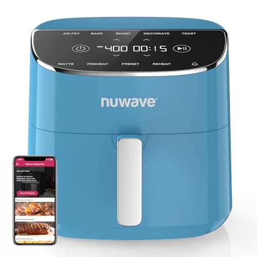 Nuwave Brio Plus Air Fryer 8 Qt, New & Improved, PFAS-Free Ceramic Coating