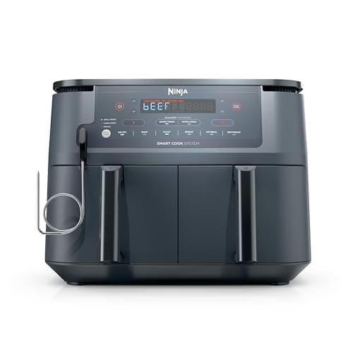 Ninja Foodi Air Fryer, 10 Qt DualZone Smart XL, 6-in-1, Grey, DZ550GY