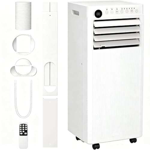 Electactic 8000BTU Portable Air Conditioner with Drainage-free Cooling, 4 in 1 Portable AC Units for Bedroom with Cool, Fan, Dehumidifier, Sleep, 24H Timer/Remote/Window Kits
