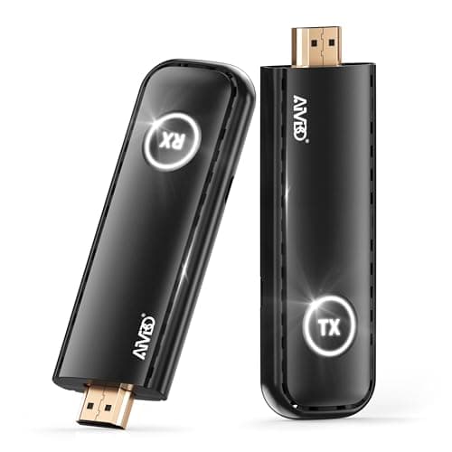 2026 Upgraded Wireless HDMI 4K Transmitter and Receiver 1080P HD, Portable Plug & Play Wireless HDMI Extender Kit for Casting Video Audio from Laptop/TV Box/Camera to Monitor/HDTV/Projector-328ft/100m