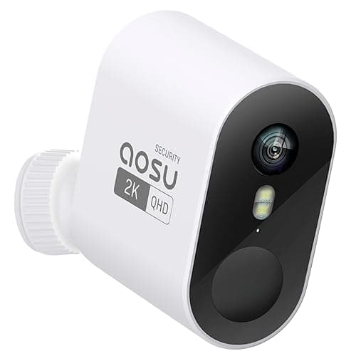 aosu 2K Add-on Camera, Requires WirelessCam/SolarCam aosuBase (NOT Doorbell Base Station), Up to 4 Cameras Can be Connected to 1 aosuBase