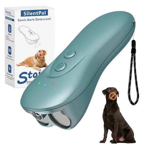 SILENTPAL Dog Bark Deterrent Device,Anti-Barking Device,Up to 15Ft Long Range & Rechargeable Bark Control,Stop Barking Dog Devices,Safe for Dogs Training,Indoor & Outdoor QG01 Green