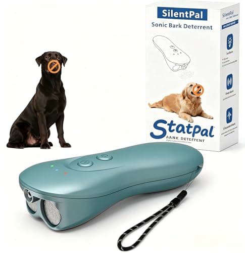 SILENTPAL Green Safe QG01 Stop Barking Dog Devices, Rechargeable Anti-Barking Device, Dog Bark Deterrent Device, Up to 15Ft Long Range & Bark Control, Indoor & Outdoor for Dogs Training.