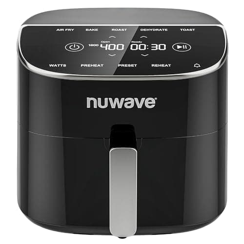 Nuwave Brio Plus 8 Qt Air Fryer, PFAS Free, New & Improved, 50-400°F in 5°F