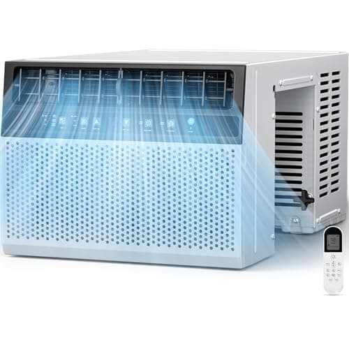 Joy Pebble Window Air Conditioner 12000 BTU, 3-IN-ONE Ac Window Unit for Room Cools up to 550 Sq.Ft,Dehumidifier&Fan with Energy Saving mode,3 Fan Speeds& Quiet Operation